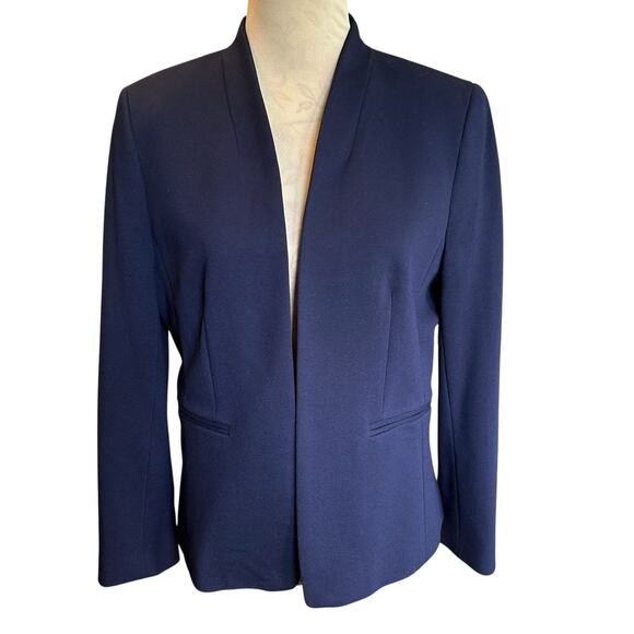 J. Crew Women's Going Out Blazer Stretch Twill Navy Blue Blazer Jacket Size 12 - Picture 1 of 12